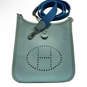Hermes Evelyne TPM Blue Atole/Blue Zanzibar Strap